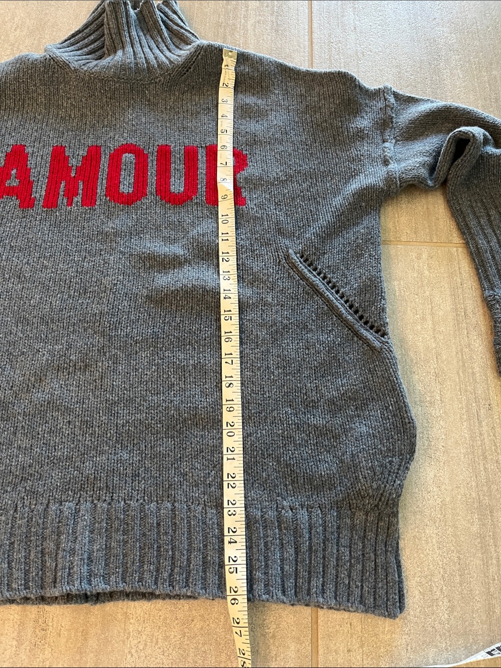 Zadig & Voltaire AMOUR Women’s Turtleneck Sweater in Charcoal Gray size L - Picture 8 of 8